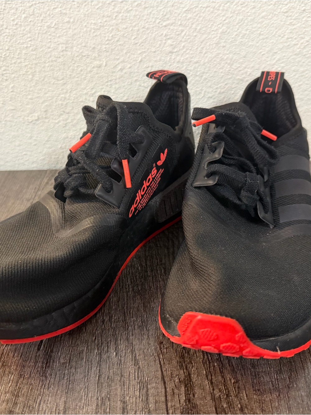 adidas Black and Red Athletic Sneakers